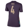 Camisola Inglaterra Rice 4 Mulher 2º Equipamento Euro 2024 Manga Curta